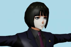 Koori Ui Tokyo-Ghoul, female, woman, girl, business, people, human, xna, characters, rigged